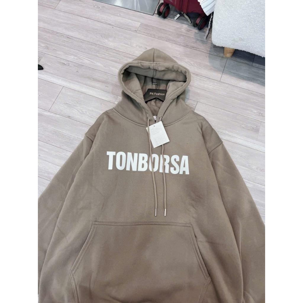 Áo khoác hoodie TONBORSA nỉ dệt xuất khẩu from cồ hàng đẹp xitin-A2124 - Đen