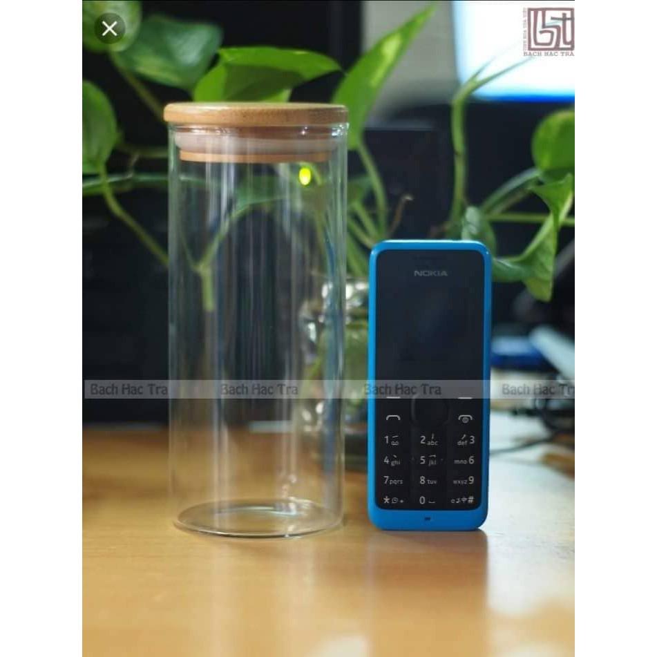 Lọ thủy tinh borosilicate nắp gỗ