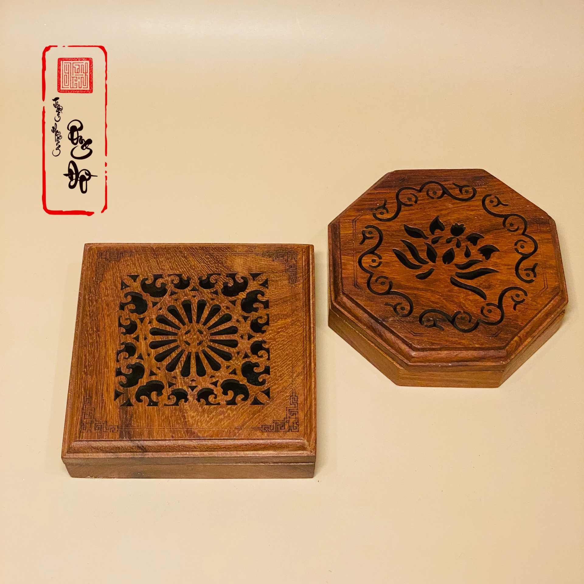 Hộp Gỗ Xông Nhang Vòng Trầm Hương, Nhang Khoanh 2 Giờ 4 Giờ