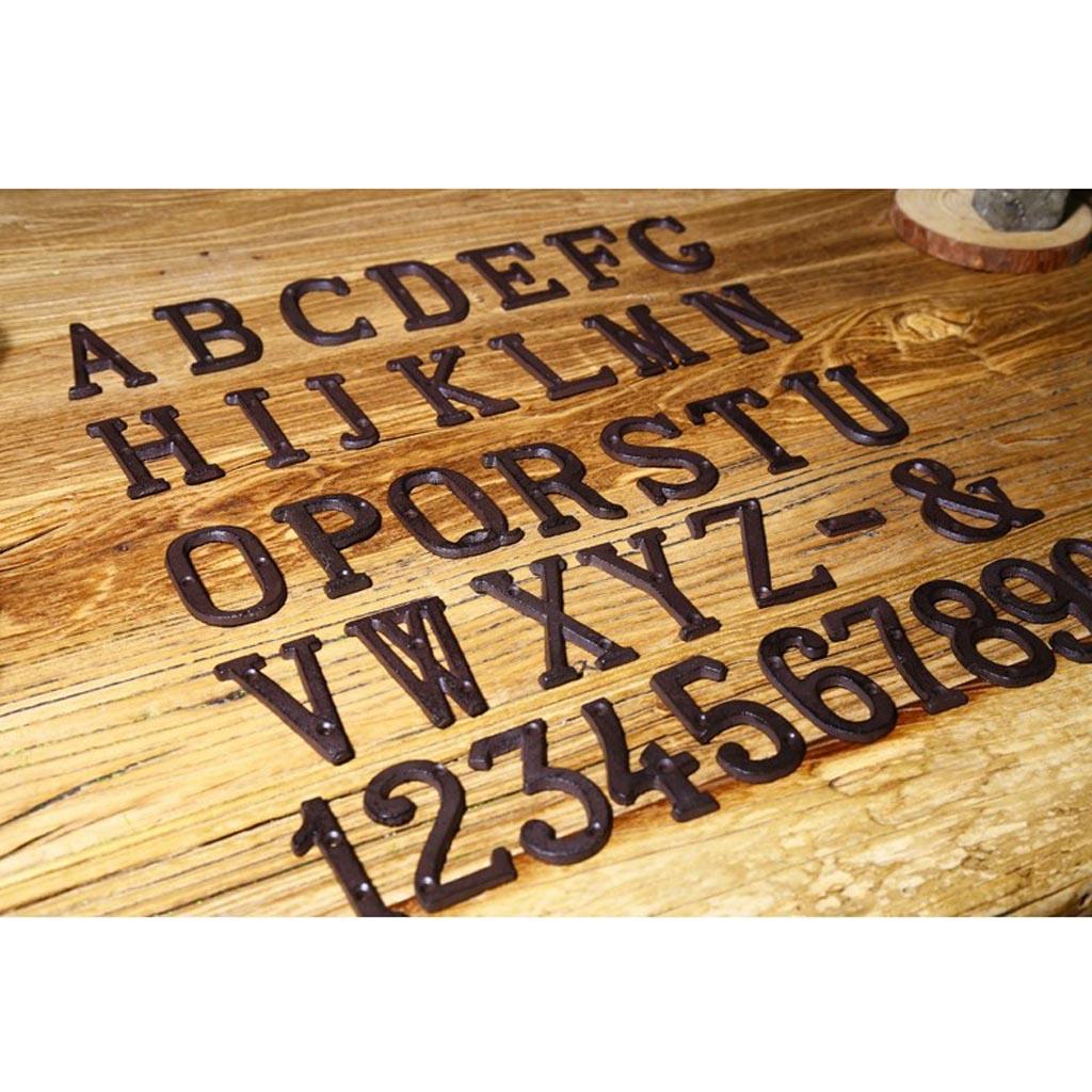 Wrought Iron Antique House Door 3 4 Number Sign Plaque DIY Letter Number