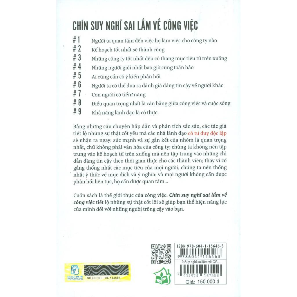 Sách-Chín suy nghĩ sai lầm về công việc