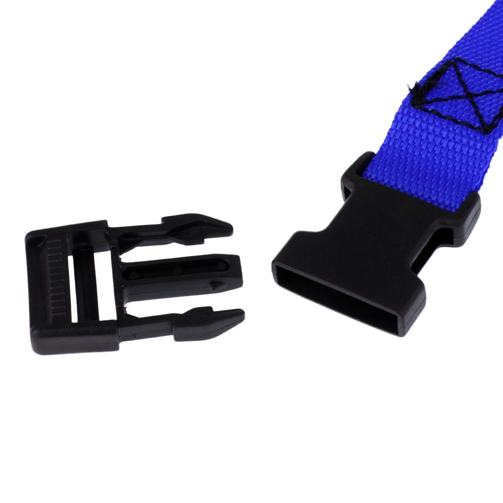 2X 1 Pair of 1m 25mm Golf Trolley Straps with Quick Release Buckle Blue