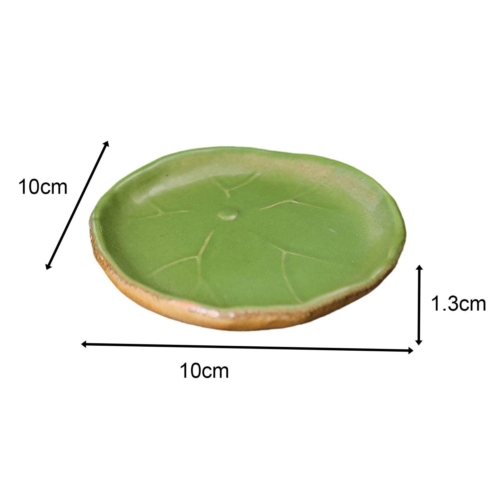 Lotus Leaf Tea Pet Ornament Tray for Chinese Tea Decoration Garden Bookshelf