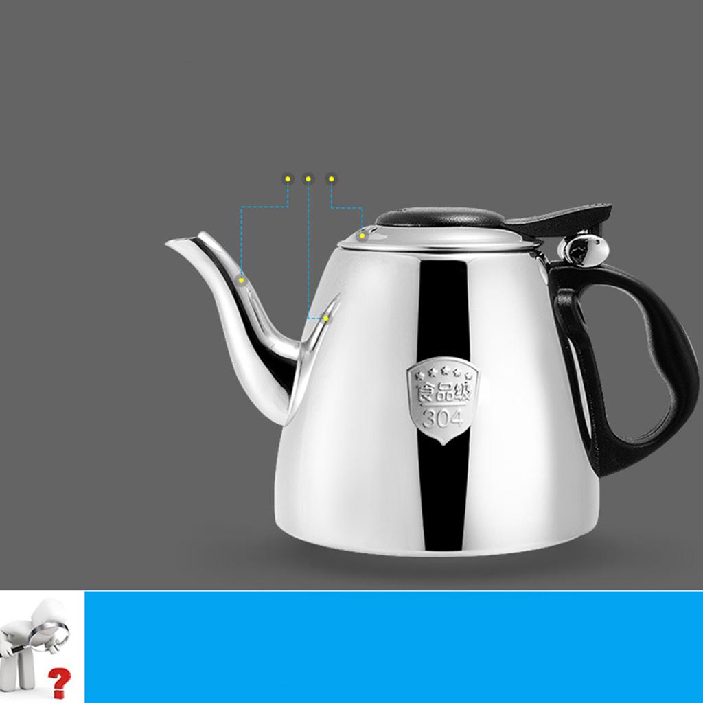 Stainless Steel Boiler Water Kettle 1200ML Tea Pot Coffee Milk Heater Pot