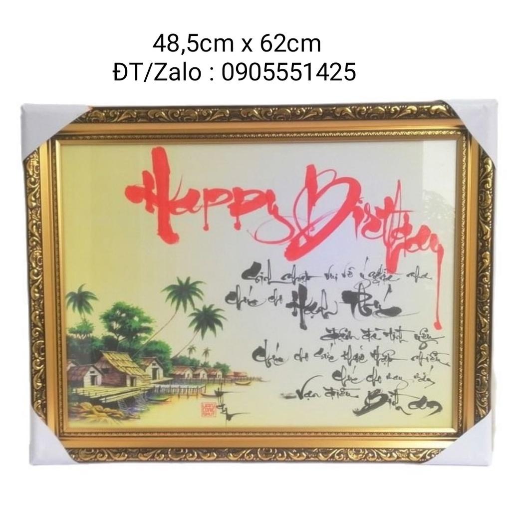 Quà tặng sinh nhật.Tranh thư pháp mừng sinh nhật.