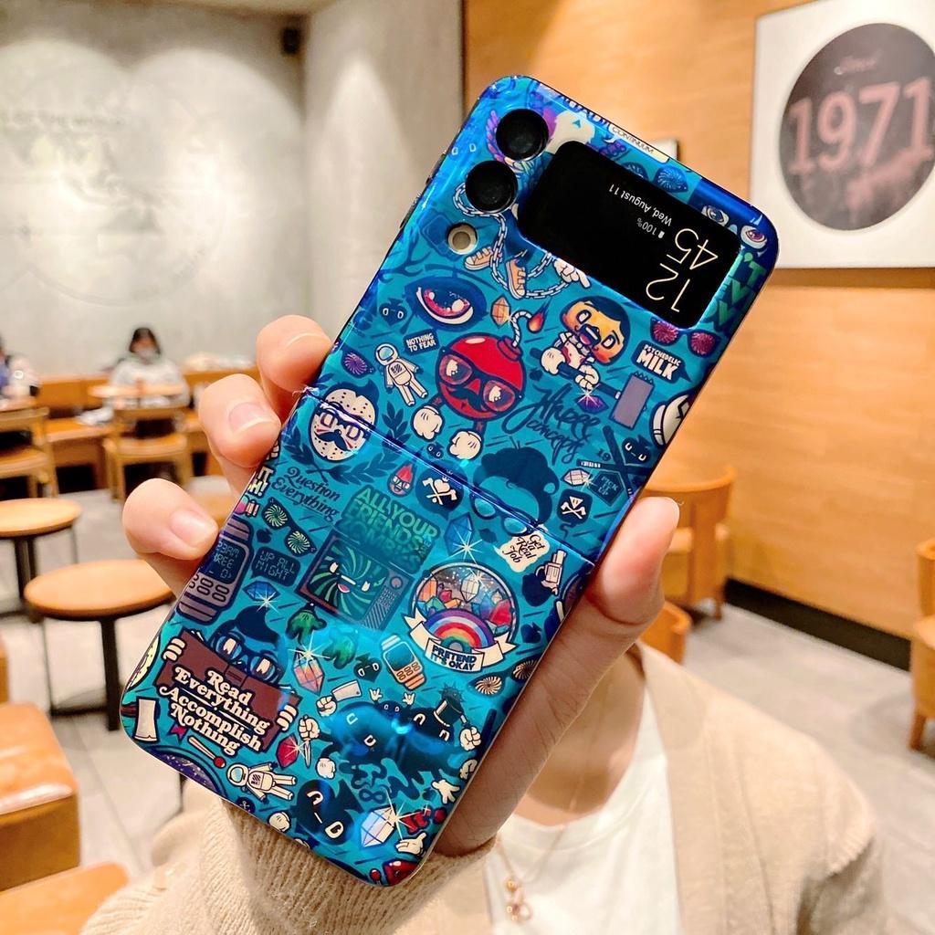 Ốp Lưng Họa Tiết Sticker Cho Samsung Galaxy Z FLIP 5 / Z FLIP 4 / Z FLIP 3