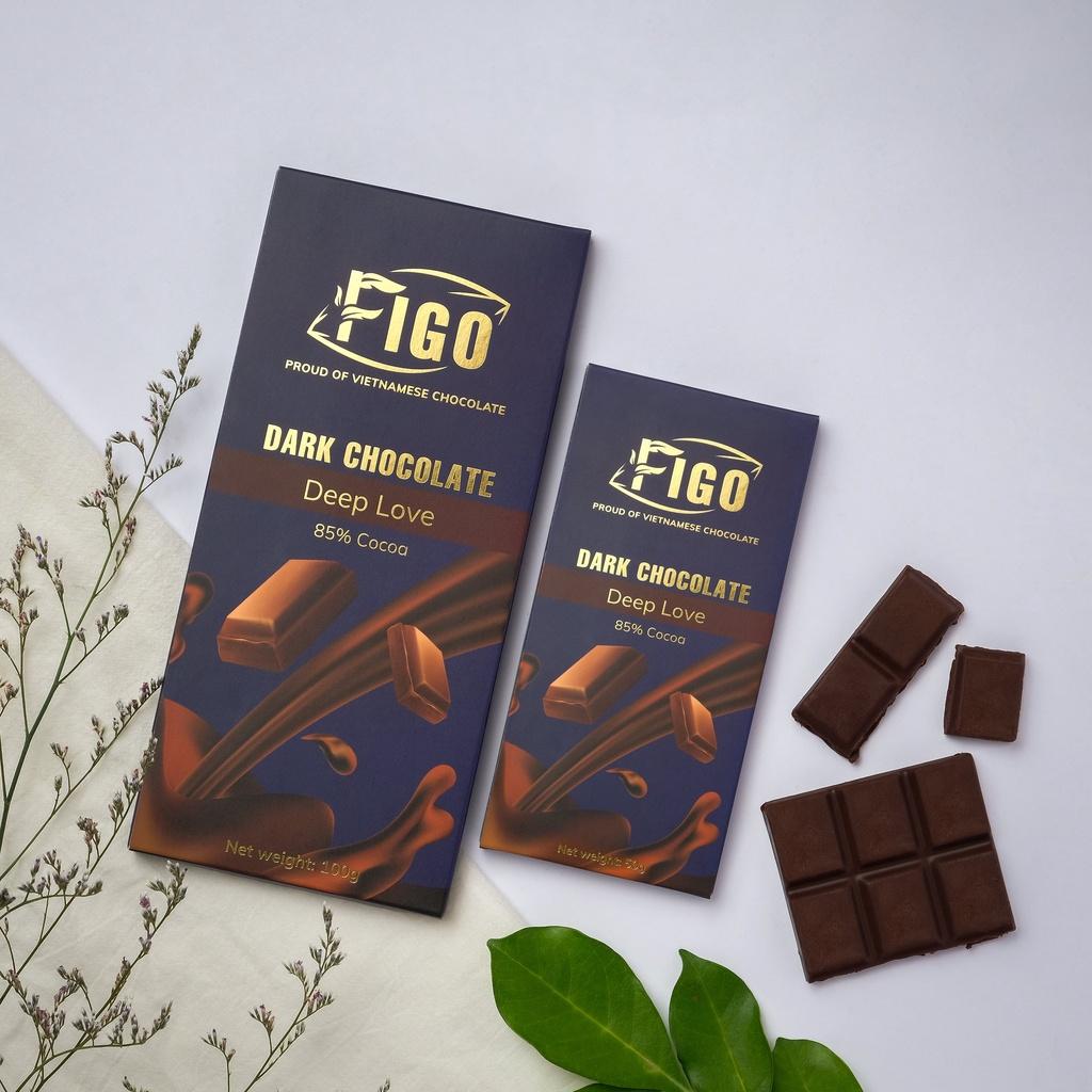 Kẹo socola đen đắng 85% cacao ít đường 50g FIGO