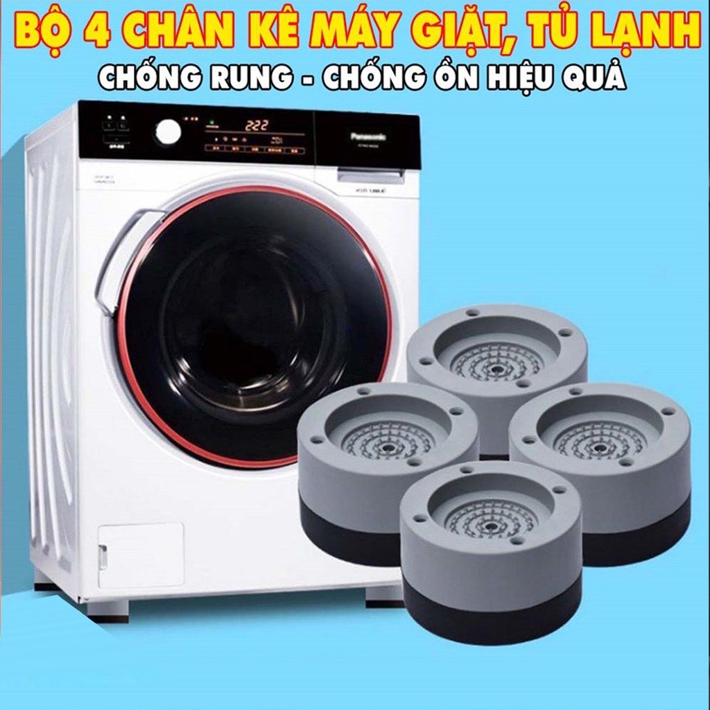 Hộp 4 chân đế cao su kê máy giặt ,tủ lạnh ,chống rung ,chống ồn ,chống trượt độ bền cao hợp với các loại máy