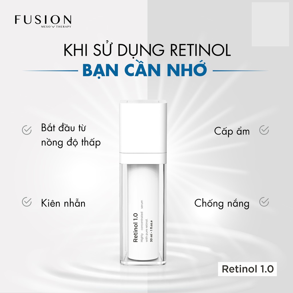 Kem Trẻ Hóa Da Giảm Nám Fusion Retinol 1.0 Dưỡng da, giảm bóng cho da dầu, giúp da mịn màng và tươi sáng