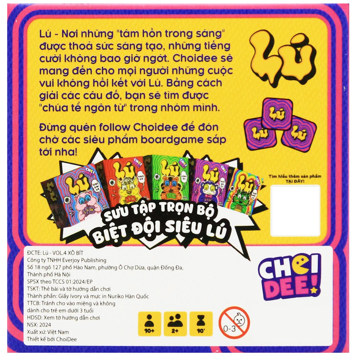 Boardgame Lú Choidee Vol.4 Xô Bít - Giải Đố Ngôn Từ Cực Lú