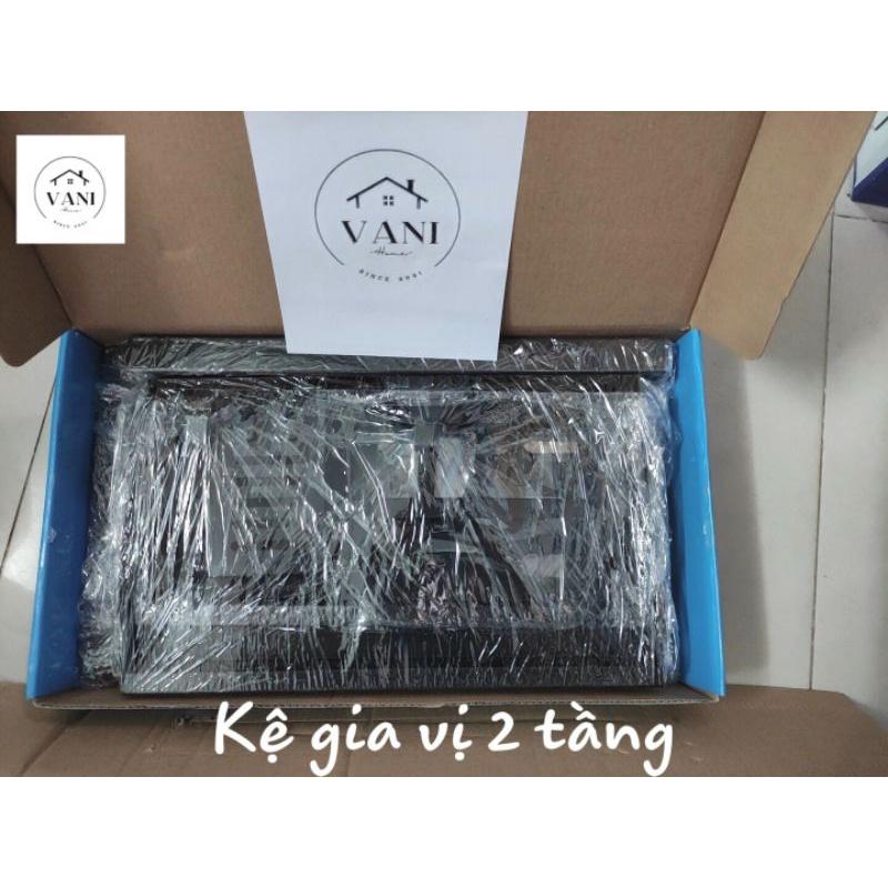 Kệ gia vị inox 3 tầng phun sơn tĩnh điện - Kệ để đồ nhà bếp 3 tầng đa năng đầy đủ phụ kiện