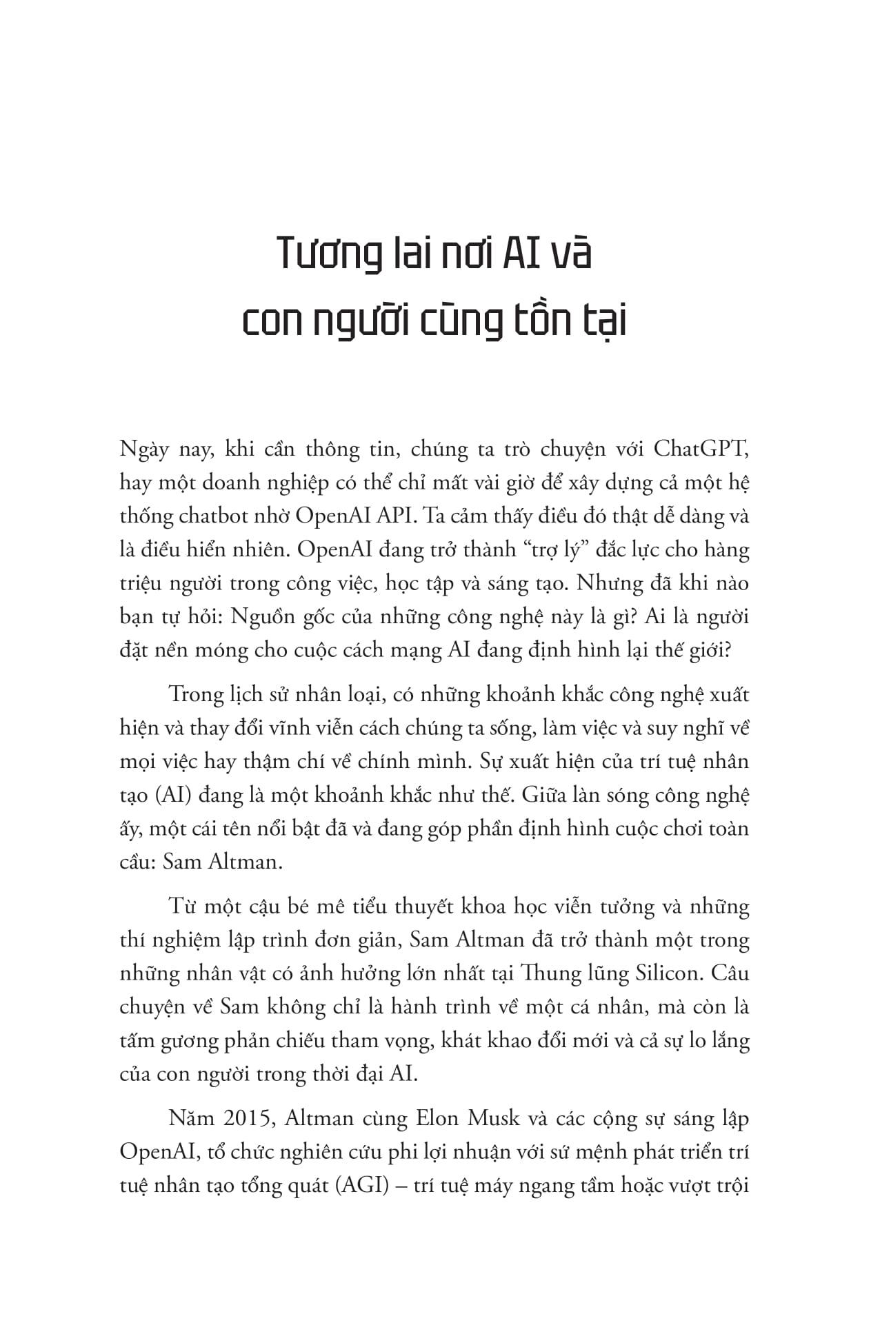 Sách - Sam Altman - Người Kiến Tạo Cuộc Chơi AI Toàn Cầu