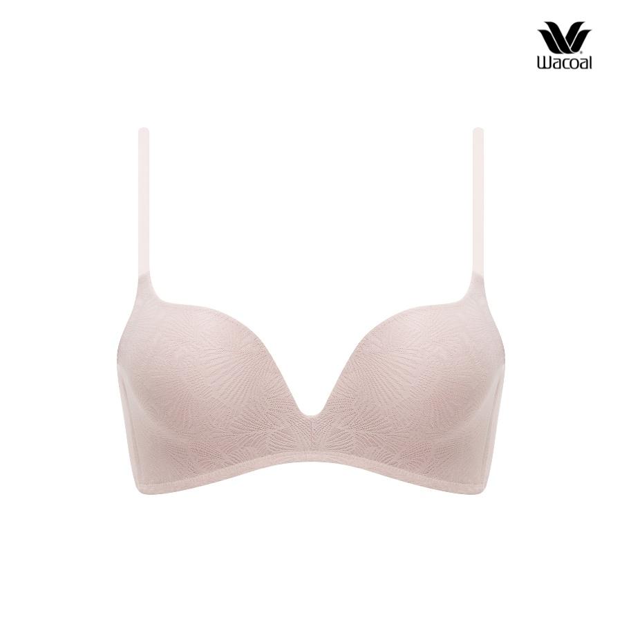 Áo lót Wacoal không gọng, nâng nhẹ ngực, cup 3/4, trơn, dây liền IIB5464