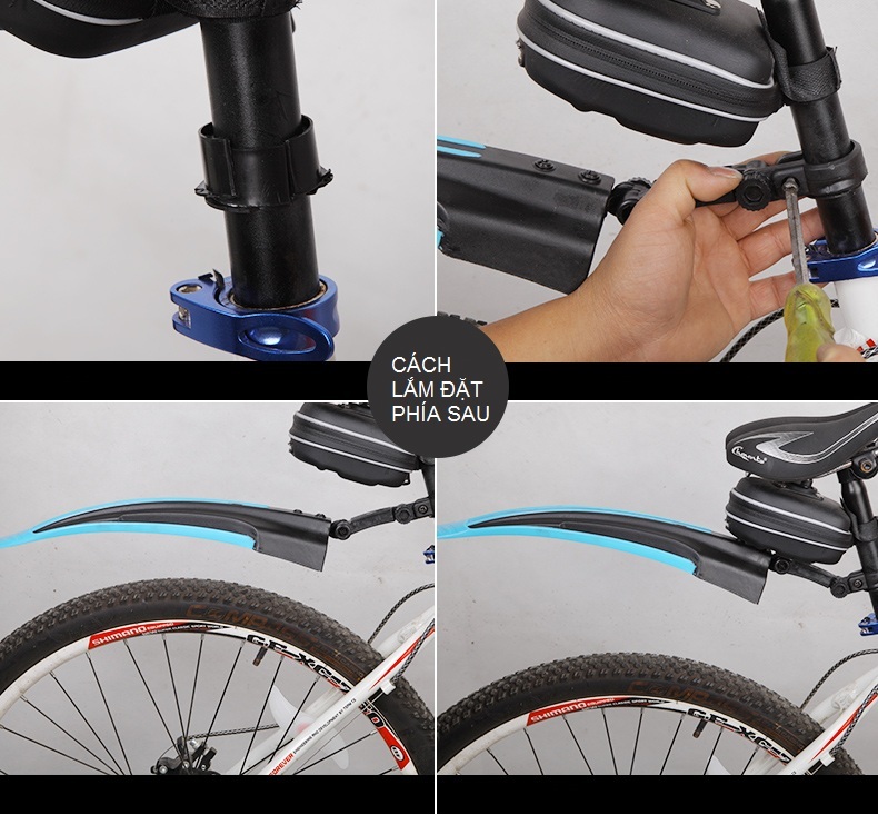 Bô 2 Tấm Chắn Bùn Xe Đạp Thể Thao Bánh Trước Bánh Sau Cao Cấp AIGUIQI - Hàng Nhập Khẩu