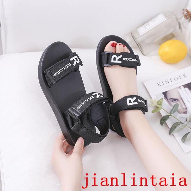 Giày sandal quay ngang đế đúc 2 màu