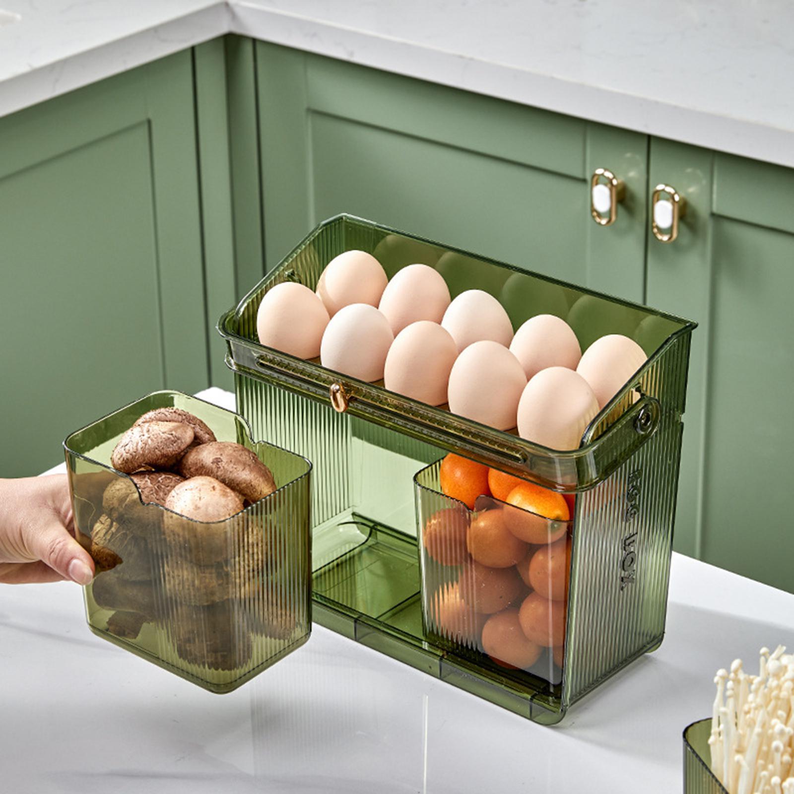 Multifunctional Kitchen Egg Organizer Portable for Cabinet Pantry Countertop