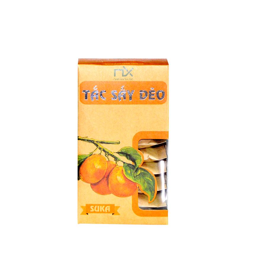 Túi  quà gồm Tắc sấy dẻo 140g/160g  và Hạt sen sấy gừng mật ong 200g/250g Nam Xanh
