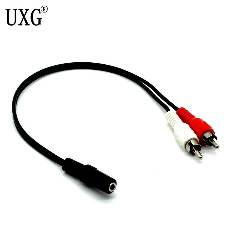 3,5 mm RCA kết nối nữ Jack Stereo Cáp y cắm đến 2 RCA Bộ chuyển đổi nam 3.5