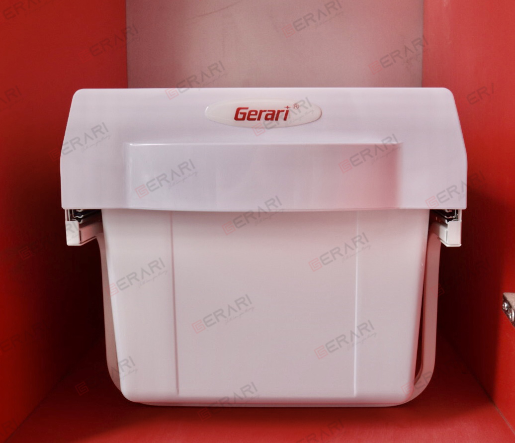 Thùng rác đôi âm tủ/gắn cánh ray giảm chấn, kích thước 400 mã GAC thương hiệu Gerari