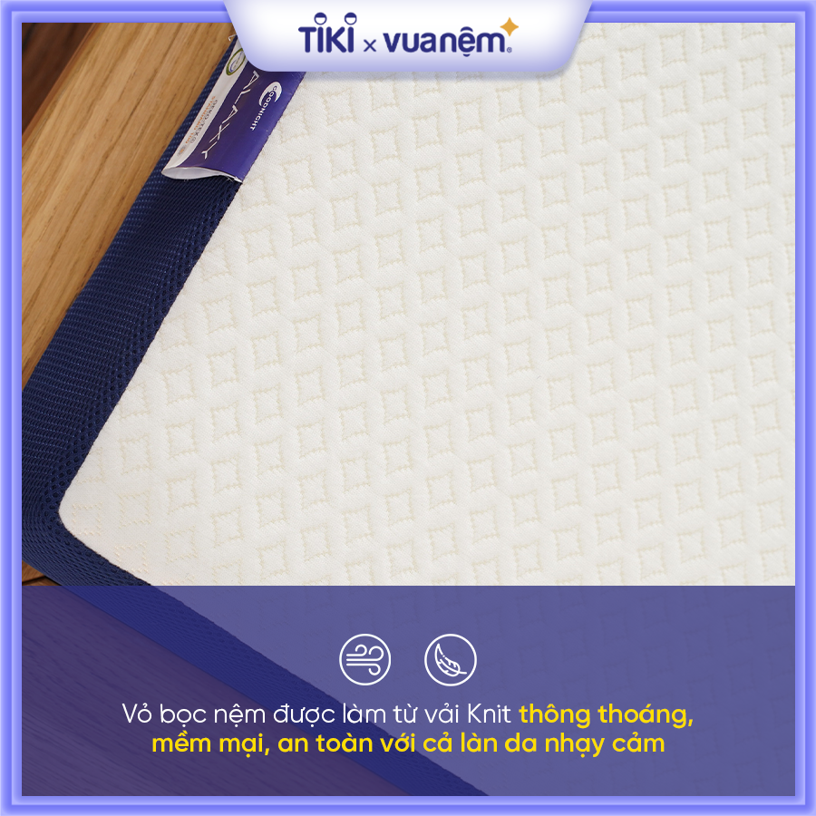 Nệm Foam cao cấp Goodnight Galaxy Greentea êm ái, mềm mại, tinh chất trà xanh kháng khuẩn khử mùi