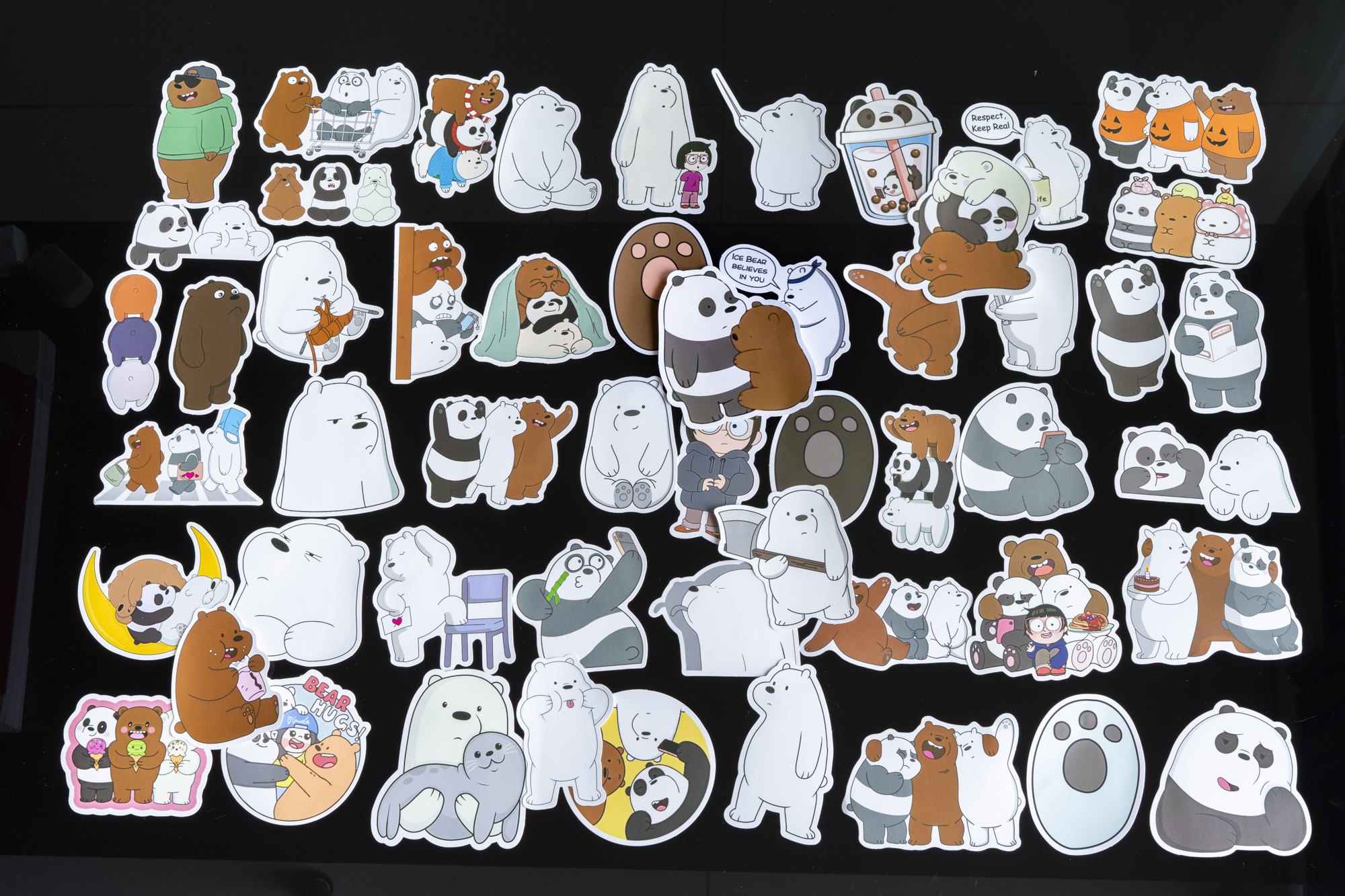 Bộ 20 Sticker Hình Dán chủ đề We Bare Bear  Cute Chống Nước Decal Chất Lượng Cao Trang Trí Va Li Du Lịch Xe Đạp Xe Máy Guitar Ukulele Laptop Nón Bảo Hiểm