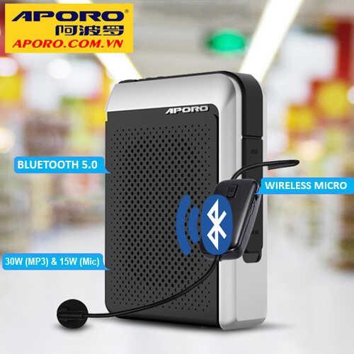 Mic trợ giảng không dây Loa Bluetooth 5.0 Aporo T18 - HÀNG CHÍNH HÃNG