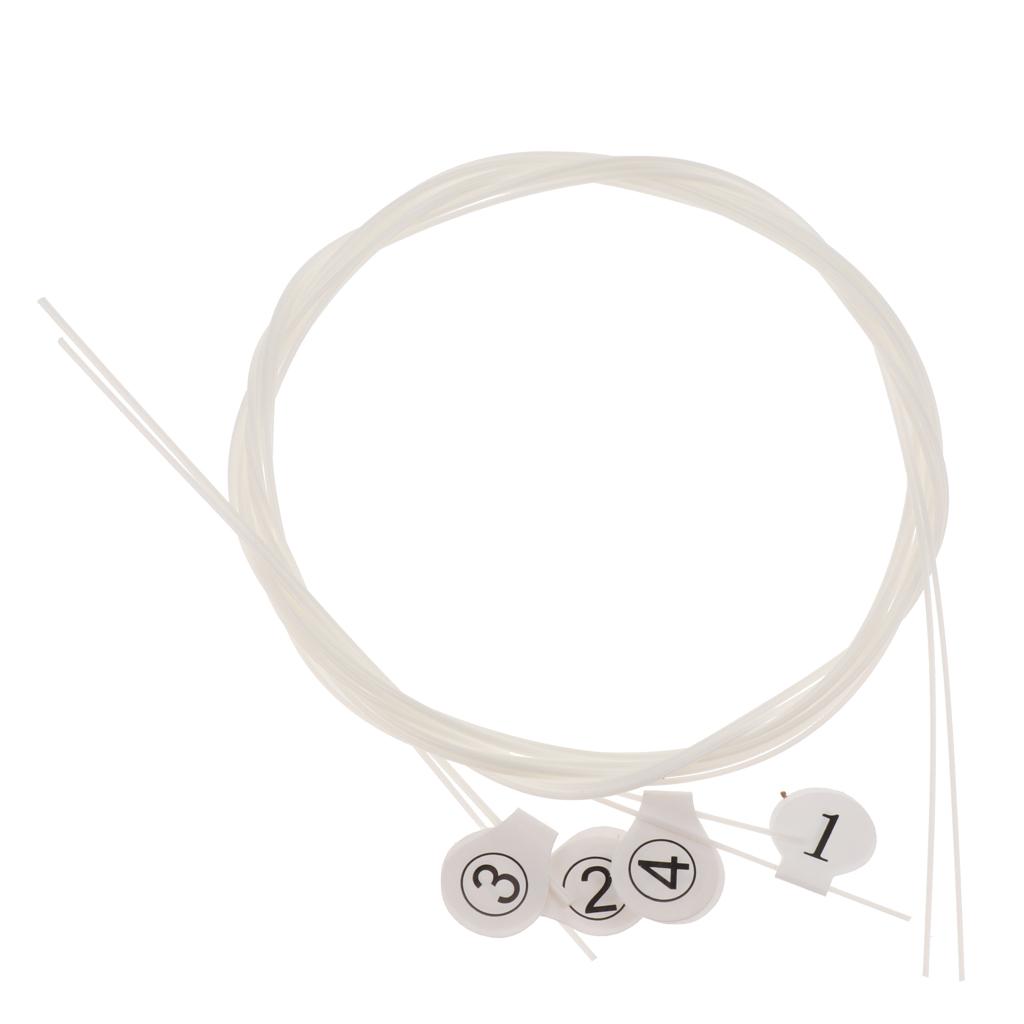 Sunnimix 2 Bộ Nylon Dây Đàn Ukulele, Trắng