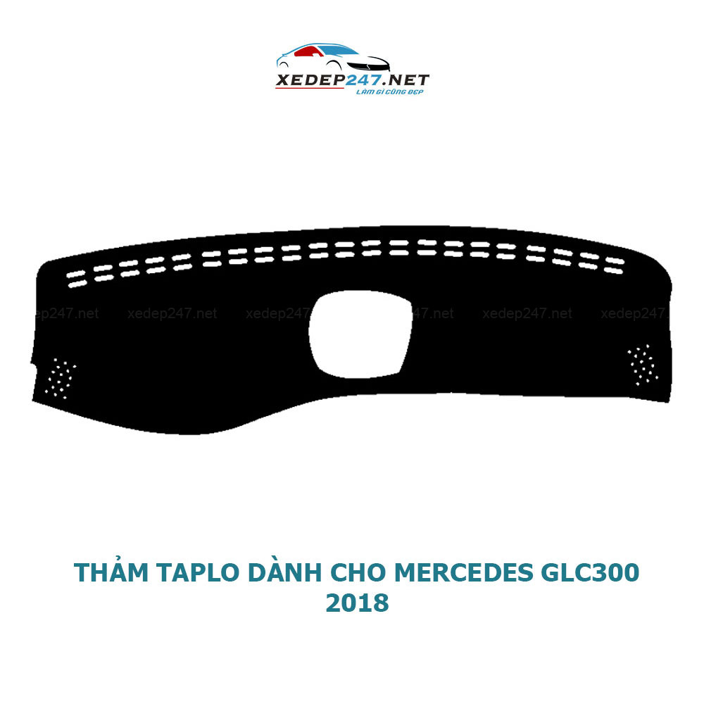 Thảm Taplo dành cho xe Mercedes GLC300 2018 chất liệu Nhung, da Carbon, da vân gỗ