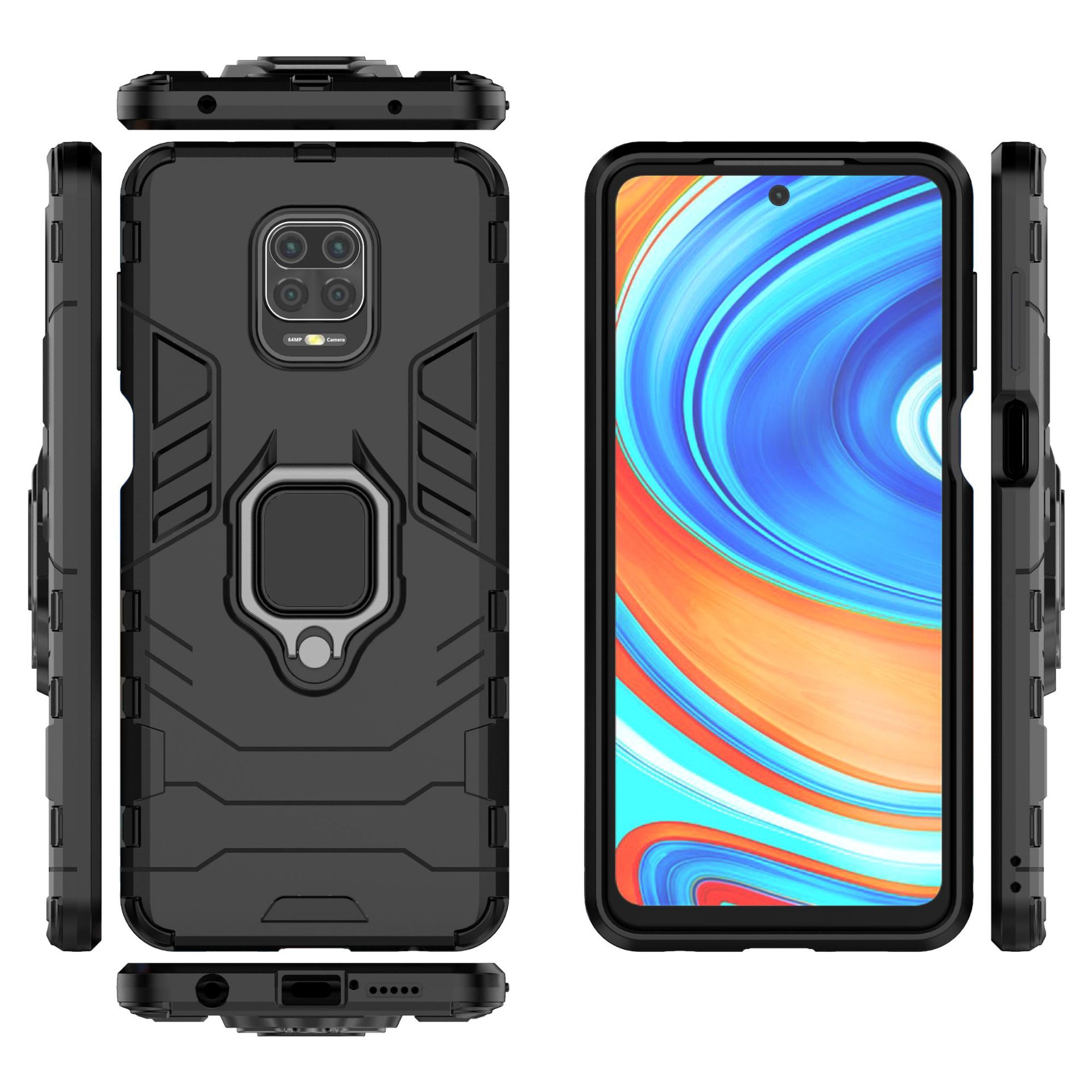 Ốp lưng cho Xiaomi Redmi Note 9S iRON - MAN IRING Nhựa PC cứng viền dẻo chống sốc