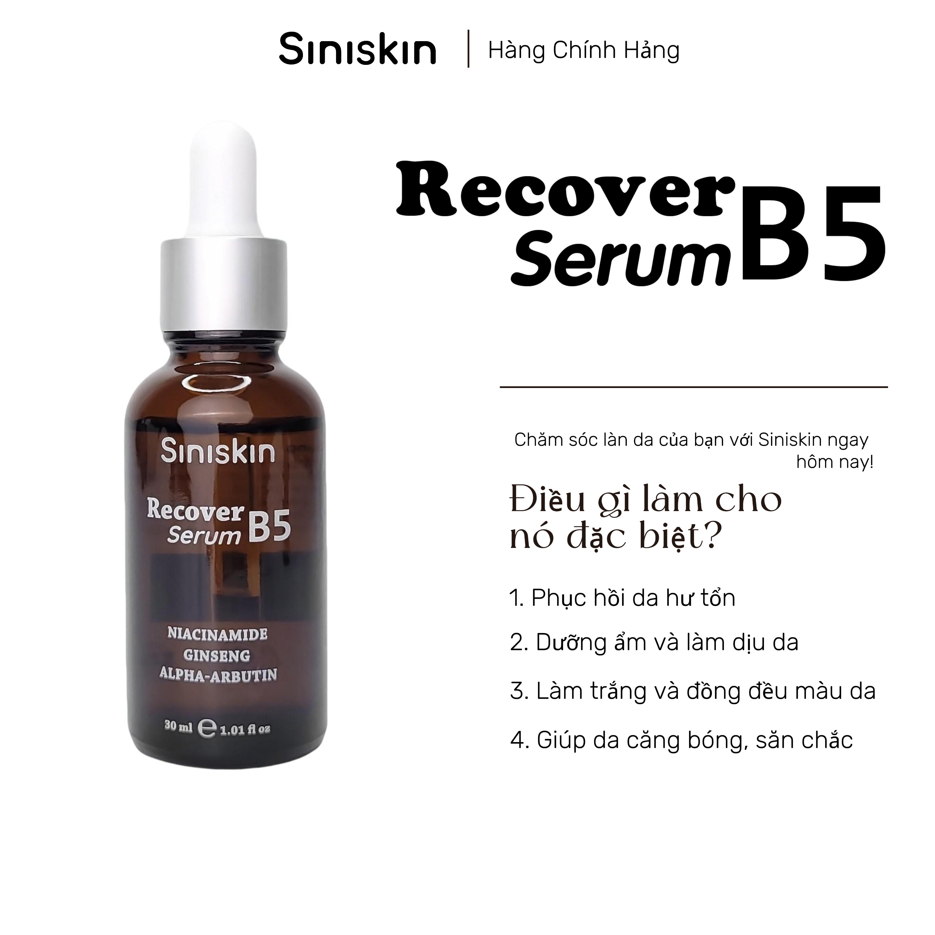 Serum Phục Hồi Da RECOVER B5 SERUM Siniskin 30ml - Hàng Chính Hãng