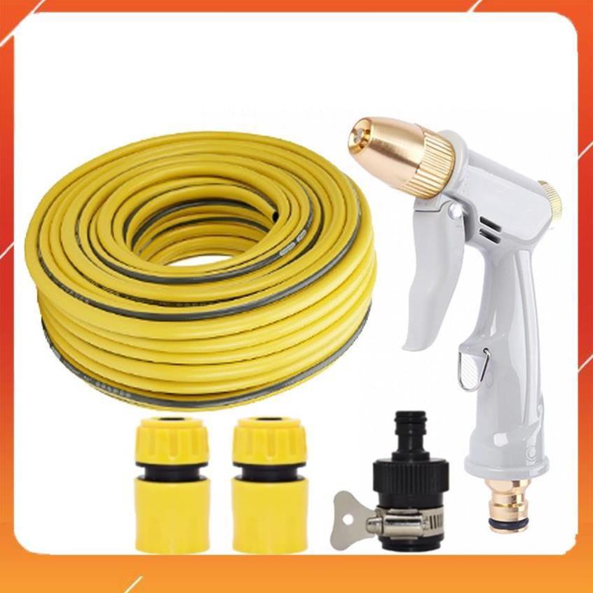 Bộ dây vòi xịt nước rửa xe, tưới cây tăng áp 3 lần, loại 15m 206846