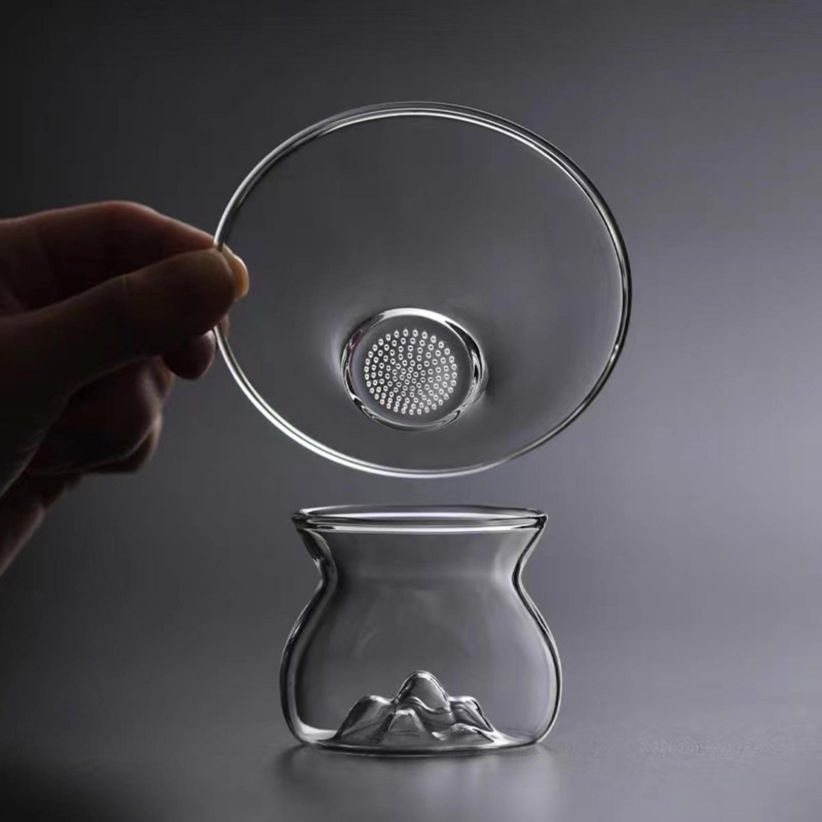 Portable Glass Tea Strainer Teapot Filter Clear Tea Filter Tea Accessories