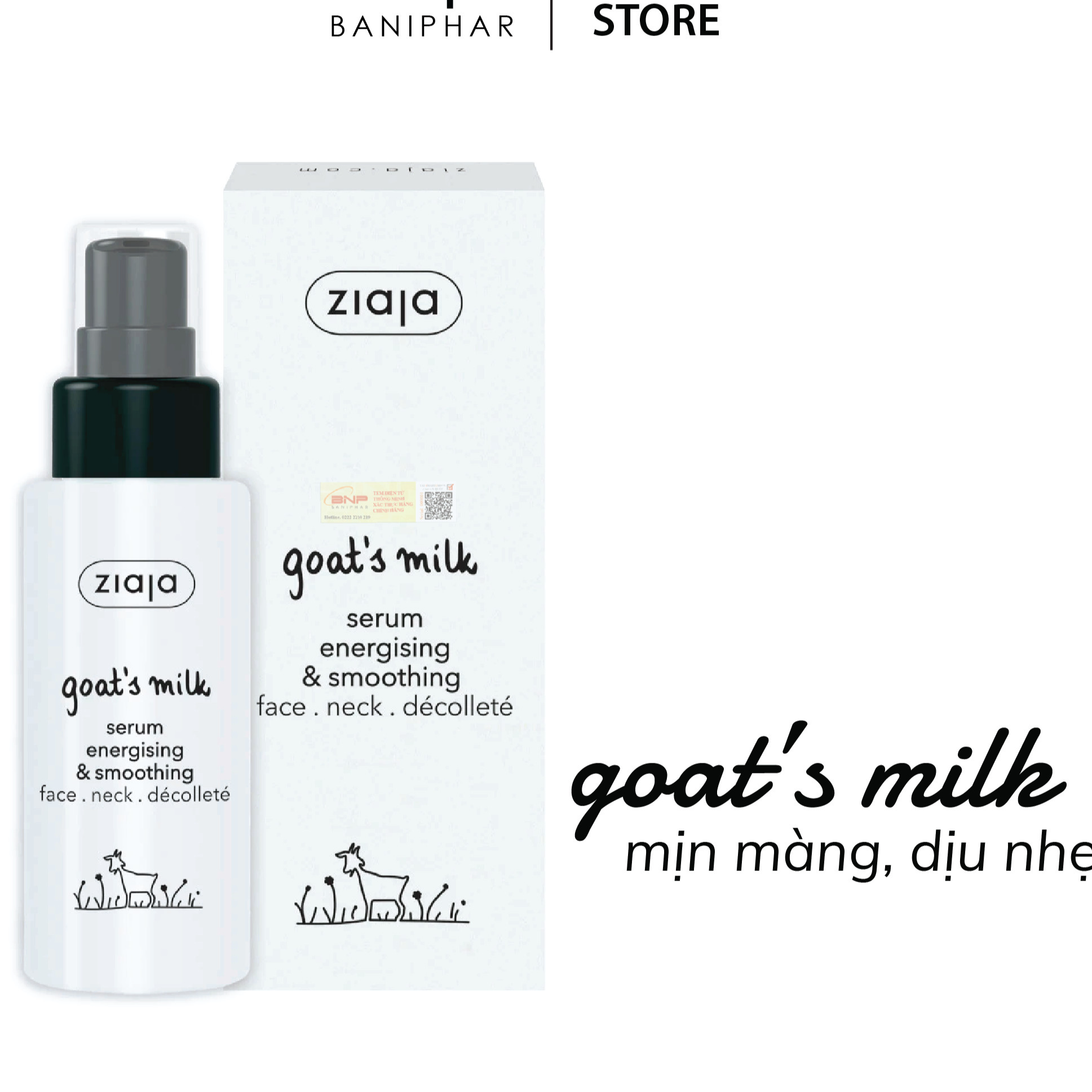 Serum mềm mịn da Ziaja goat's milk serum chiết xuất từ sữa Dê 50ml