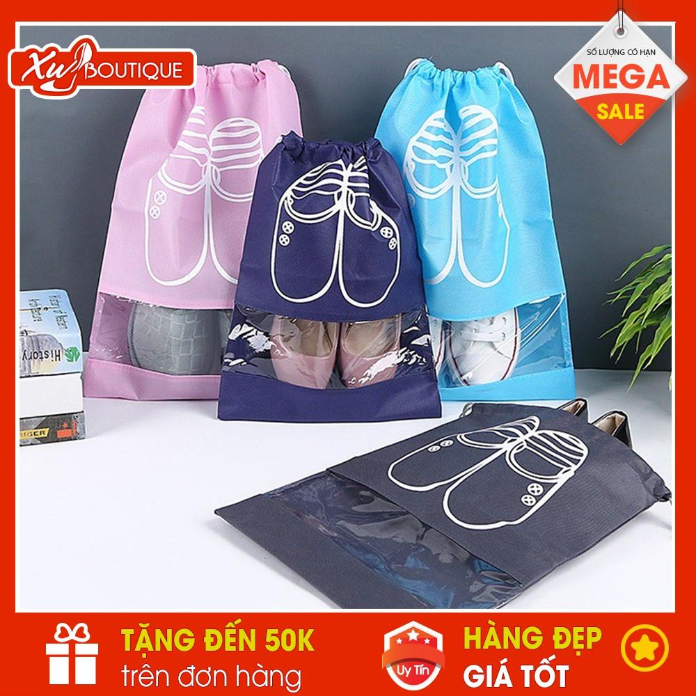 Túi vải đựng giày dép Sneaker có dây rút du lịch, chống nước tiện lợi, chống bụi bẩn, họa tiết thiết kế đẹp mắt.