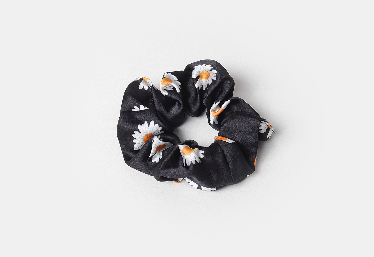 Dây Buộc Tóc Vải Lụa Hoa Cúc Scrunchies