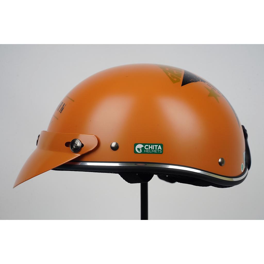 Mũ Bảo Hiểm 1/2 Đầu CHITA HELMETS CT6B1 Tem Gentlemen Cat