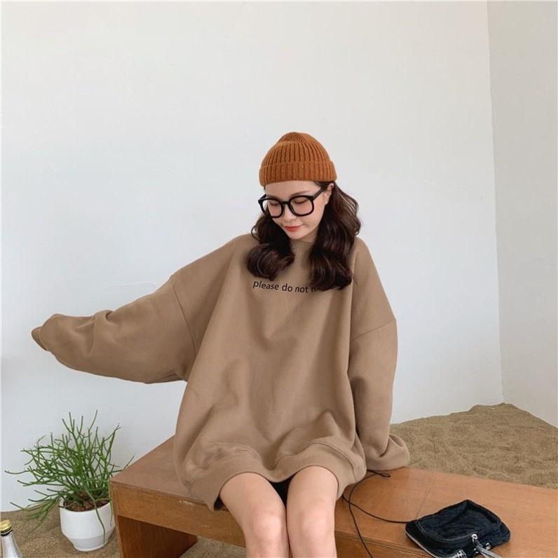 Áo Sweater Nữ Form Rộng Nỉ Bông Hàn Quốc In Hình Bé Cắt Tóc Siêu Xinh Siêu Rõ Unisex SENAVA