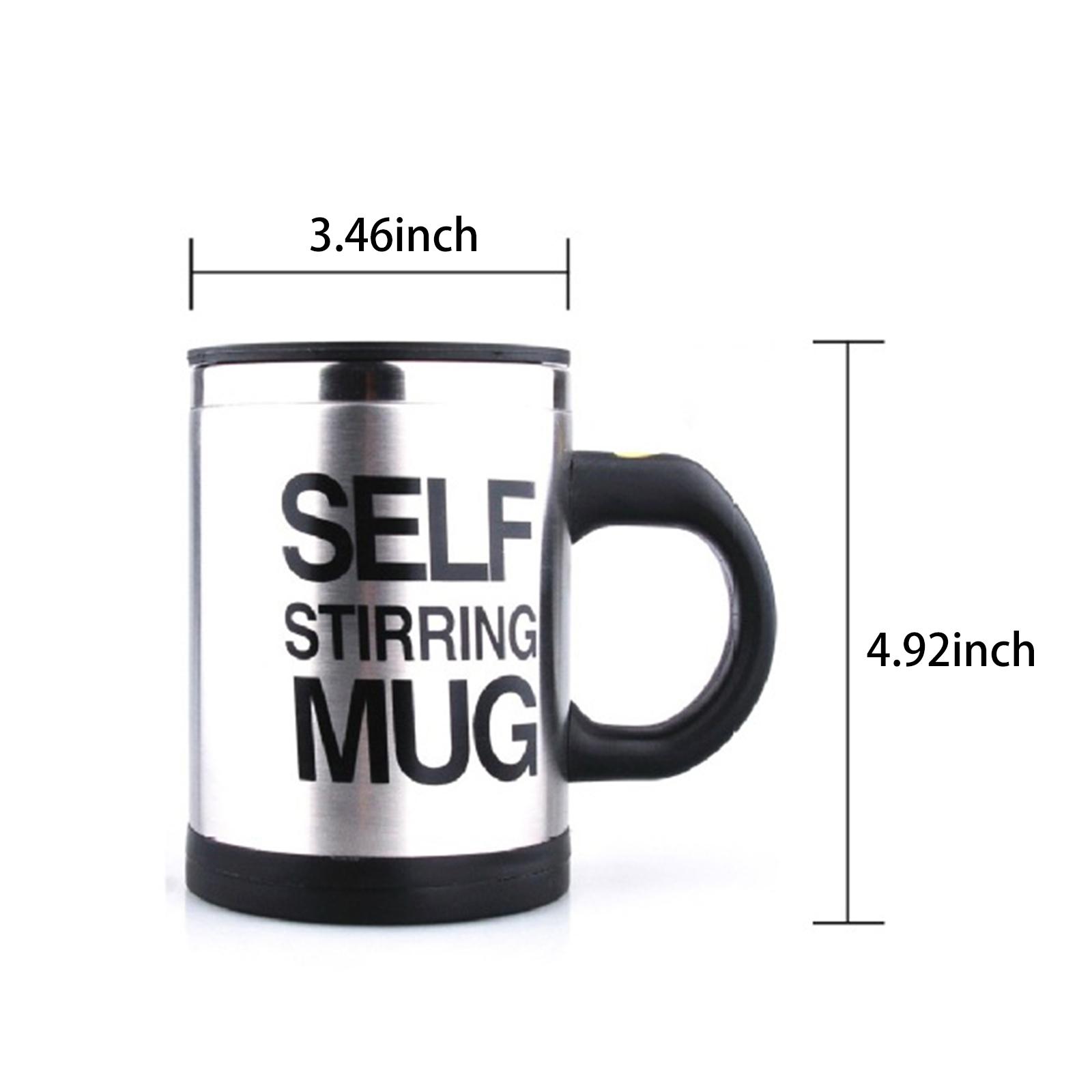Cốc Tự Khuấy Có Nắp Bằng Điện Bằng Chất Liệu Thép Không Gỉ 400Ml Self Stirring Mug
