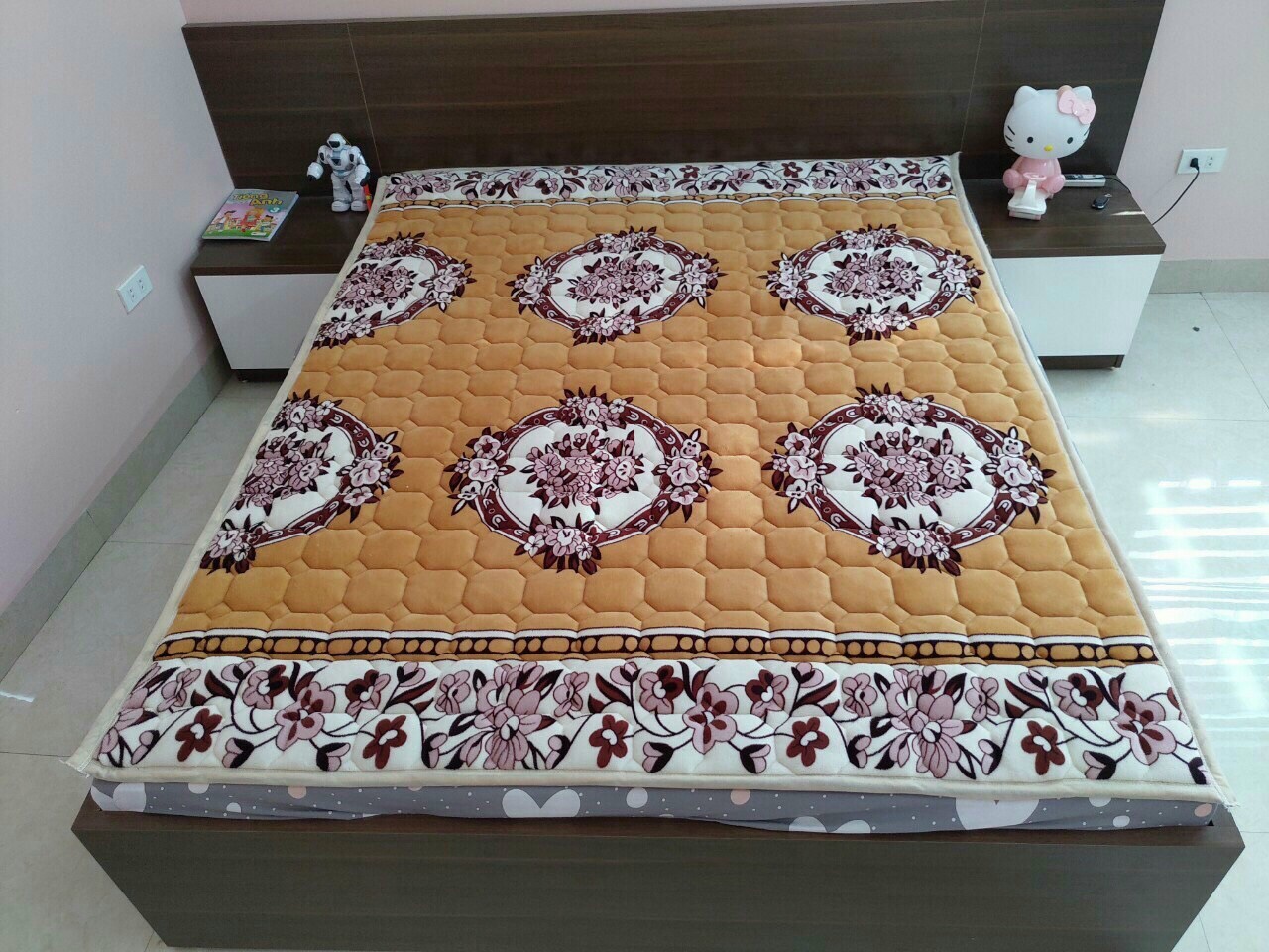 Thảm cừu trải giường trải sàn 3 lớp - Thảm trải giường trải sàn lông cừu 3 lớp