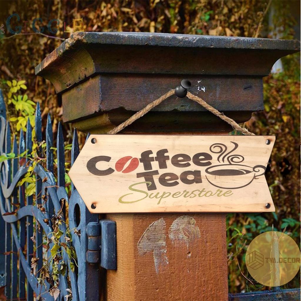 Bảng gỗ treo cửa trang trí chữ Welcome đón khách dùng cho shop,cửa hàng,cửa tiệm cafe trà sữa GoldenDeer GD154