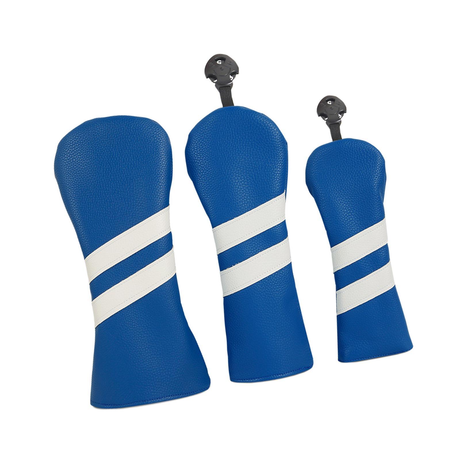 3 Pieces Golf Club Head Cover Golf Wood Headcovers for Outdoor Sports Golfer