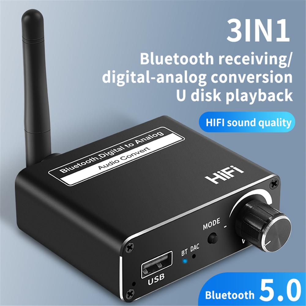 Kỹ Thuật Số Sang Analog 192kHz DAC Bộ Chuyển Đổi Không Dây Bluetooth 5.0 Với Tai Nghe Quang Học Đồng Trục Amp 3.5Mm Hỗ Trợ Bộ Chuyển Đổi Âm Thanh USB