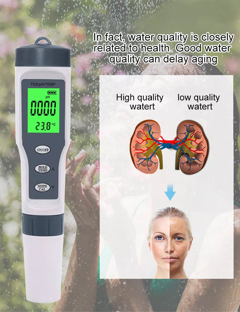 Máy Đo Độ PH/TDS/Nhiệt Độ Nước 3 Trong 1 Noyafa EZ-9901. 3 in 1 Digital PH Meter with TDS/Temp Meter, TDS Water Tester ±0.05 PH High Accuracy with 0-14 PH Measurement Range for Drinking Water, Swimming Pool, Aquarium, Hydroponics.