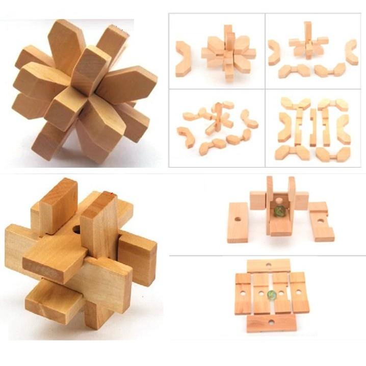 Bộ Đồ Chơi Khóa Khổng Minh Khóa Lỗ Ban 09 Món Thách Thức Mọi Lứa Tuổi