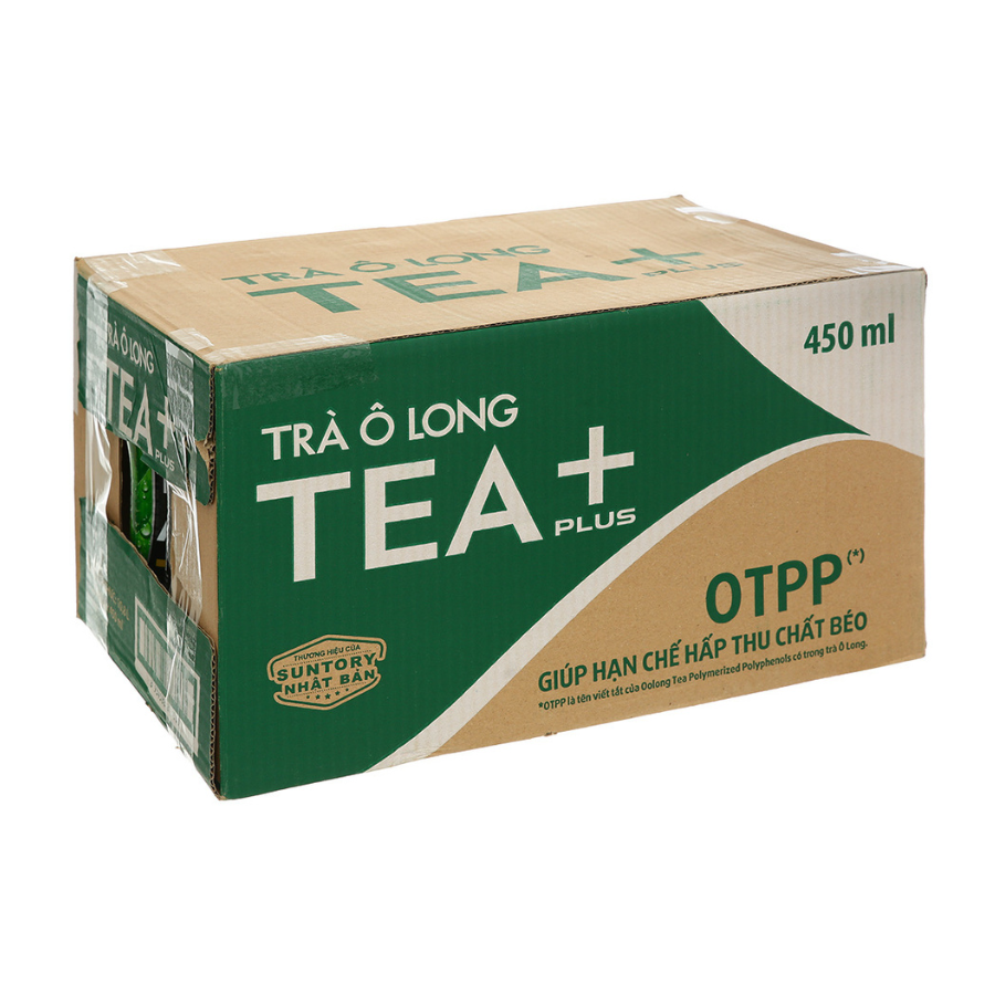 Thùng 24 Chai Trà Ô Long Tea+ Plus (450ml/Chai)