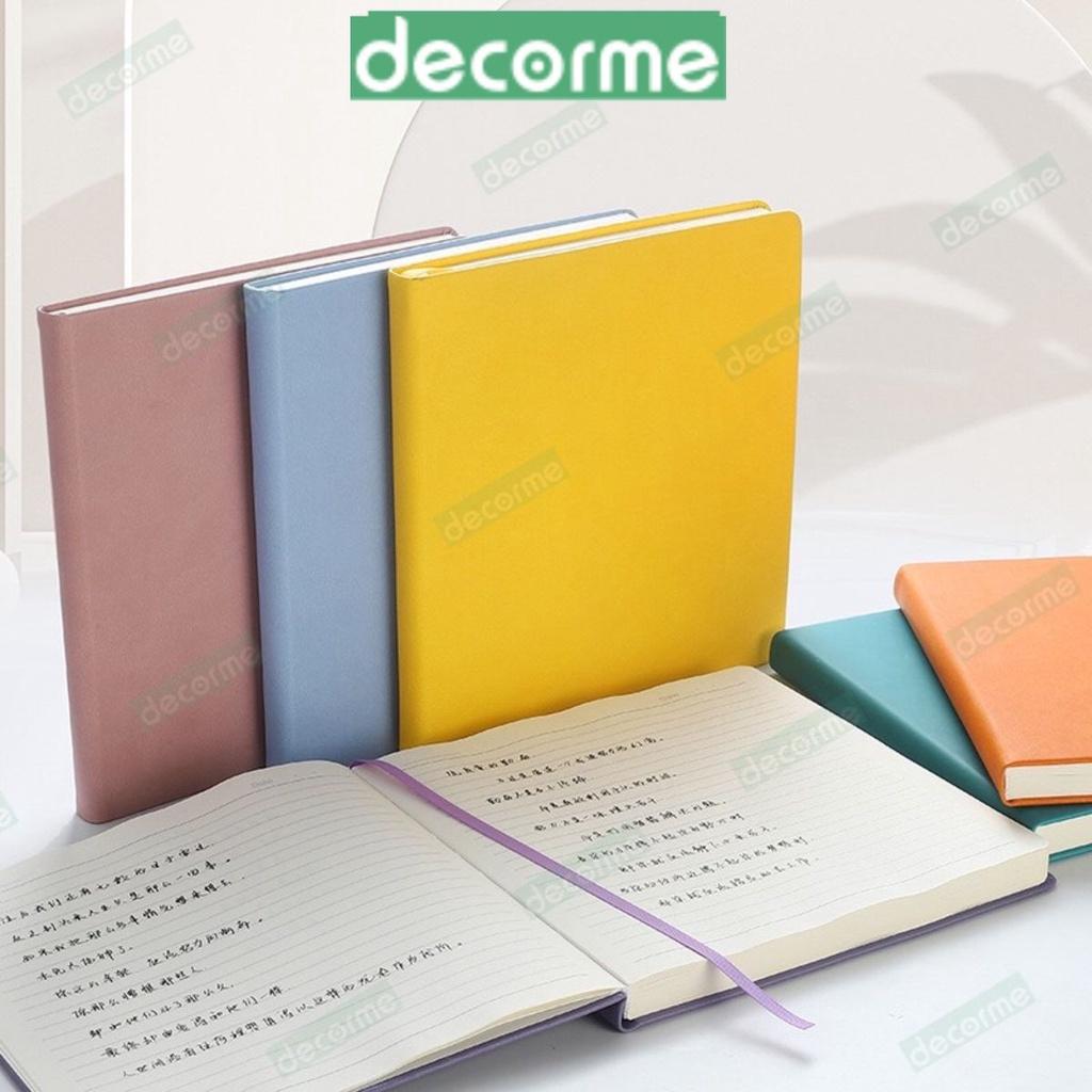 Sổ Tay Vuông Sổ Tay Bullet Journal Ruột Kẻ Ngang Bìa Da Cao Cấp Nhiều Màu Mẫu Decorme