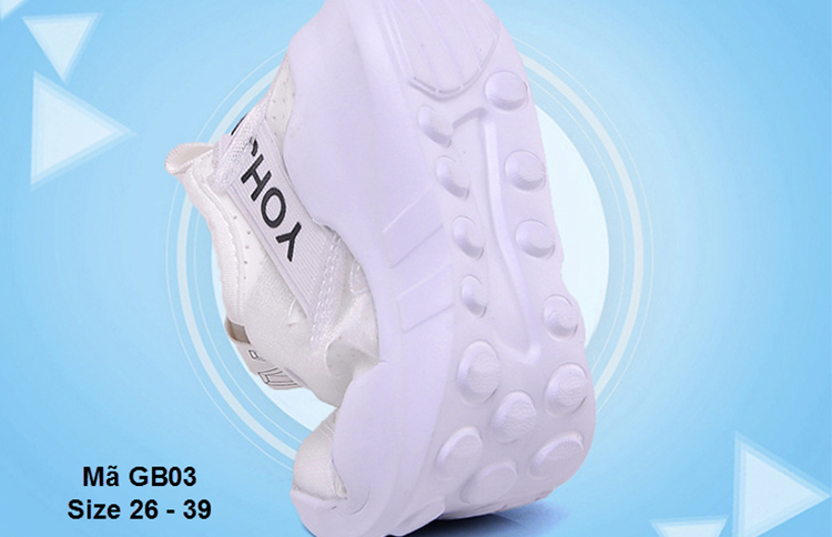 Giày Thể Thao Trắng Cho Bé Trai Và Bé Gái GB03 - Trắng