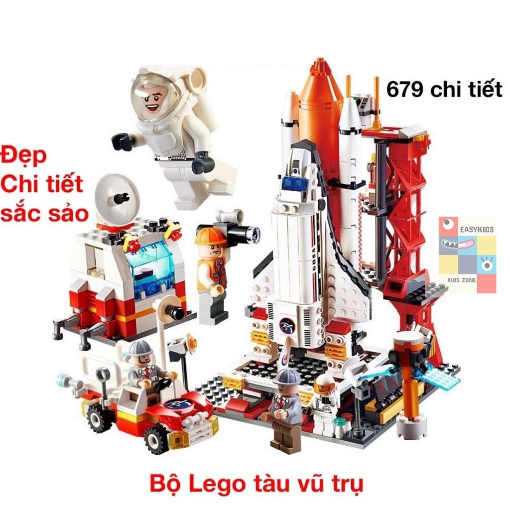 Đồ chơi xếp hình, đồ chơi lắp ráp tàu vũ trụ trung tâm điều khiển giúp bé phát triển trí tuệ