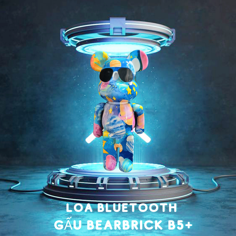 Loa Bluetooth Bearbrick KAWS B5 Plus - Loa không dây Mini Decor Để Bàn Trang Trí Sang trọng - Âm Thanh Stereo To Trầm Âm - Hàng chính hãng