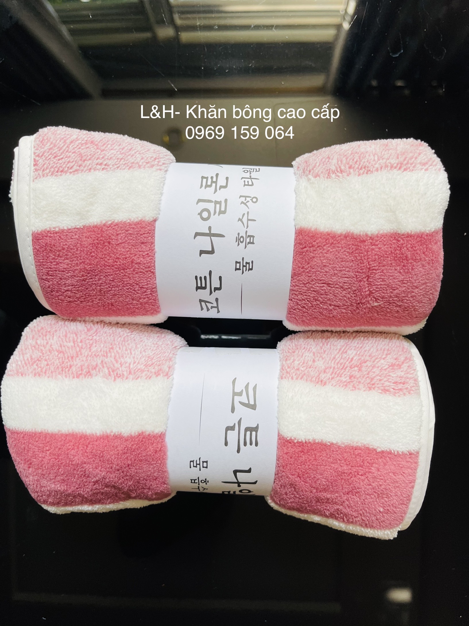 Khăn tắm, khăn lau đầu, Lông cừu, kẻ mờ, KT 35x75